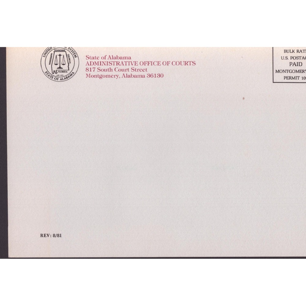 Alabama Courts Come to Order Vintage 1981 Legal Judicial System Booklet - Picture 2 of 2